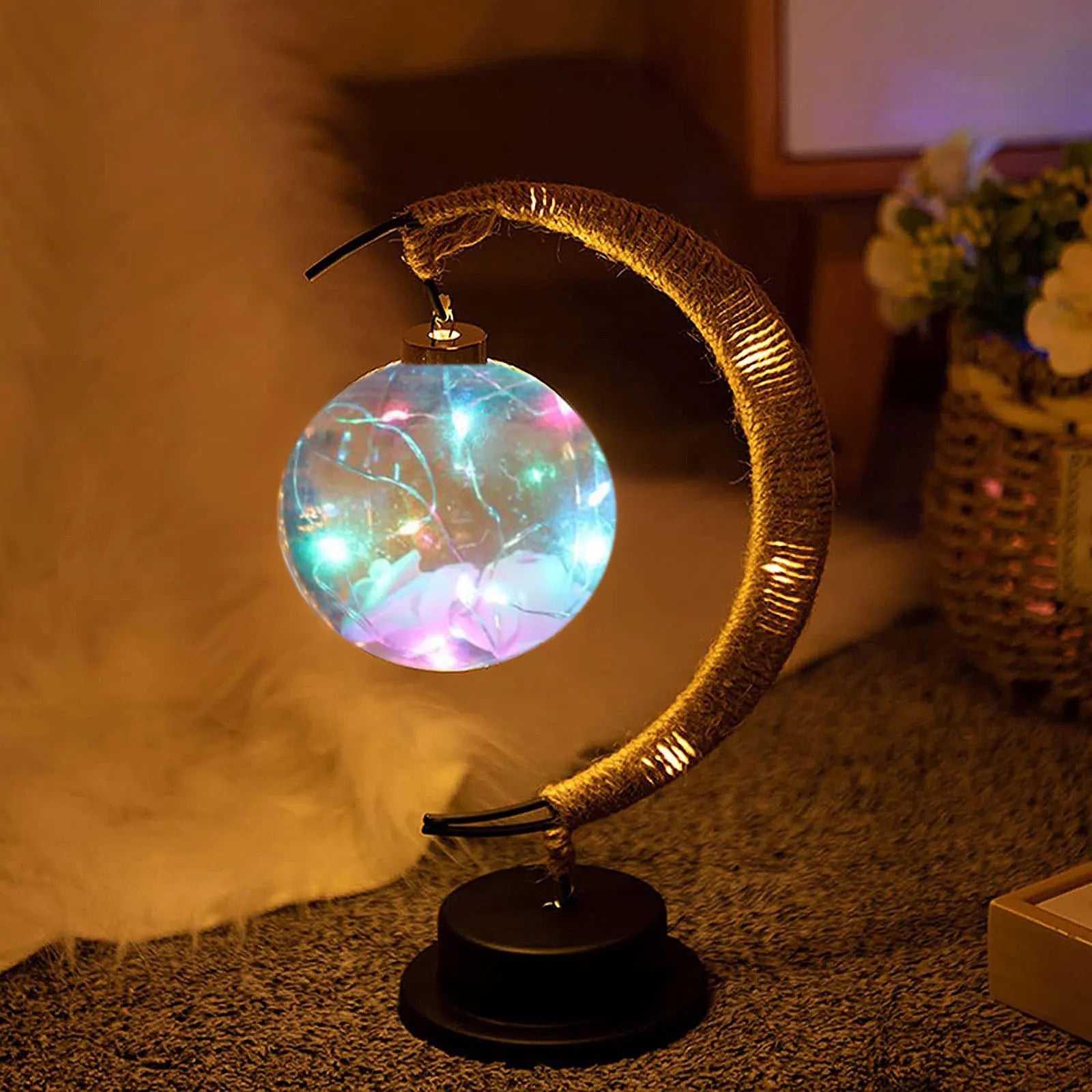 Enchanted Lunar Lamp, Home Ornament- Handmade!