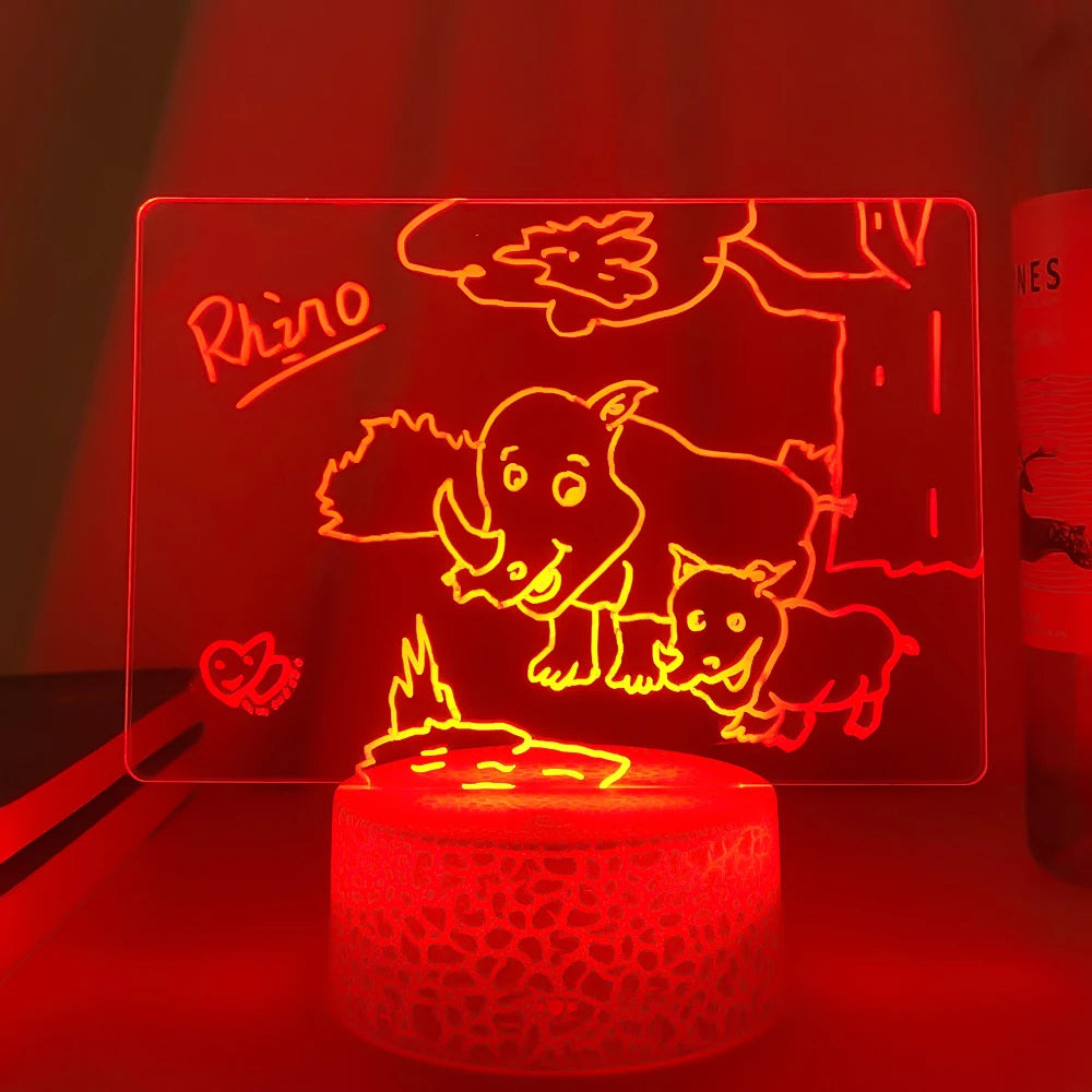 Personalized Rewritable LED Message Board Night Light.