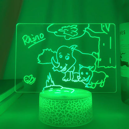 Personalized Rewritable LED Message Board Night Light.