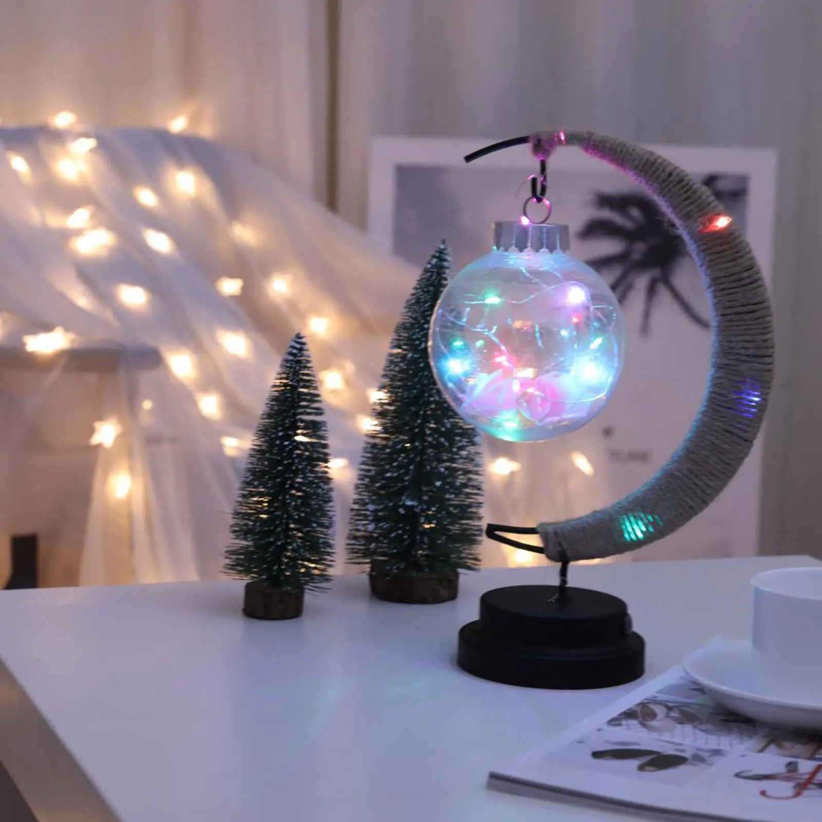 Enchanted Lunar Lamp, Home Ornament- Handmade!