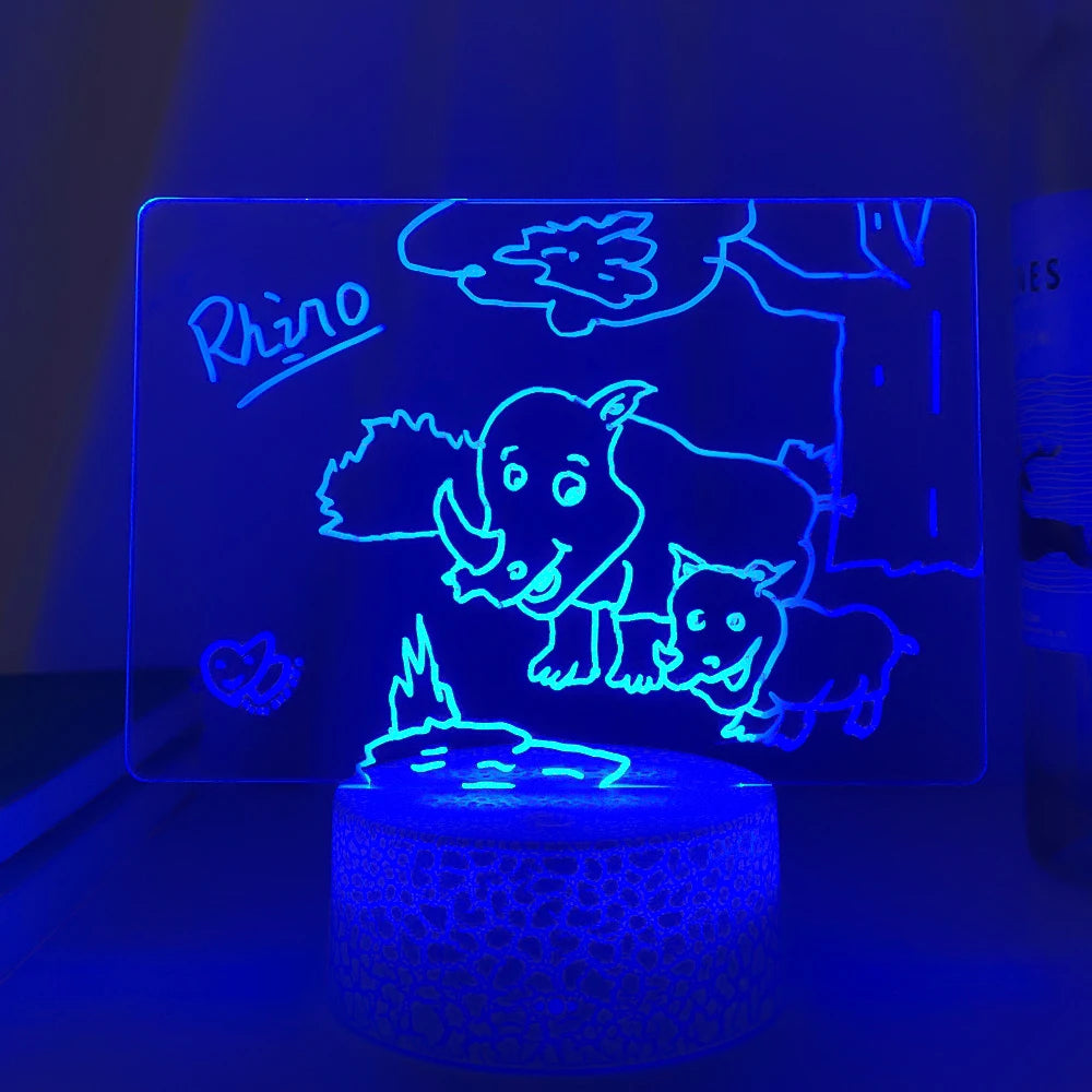 Personalized Rewritable LED Message Board Night Light.