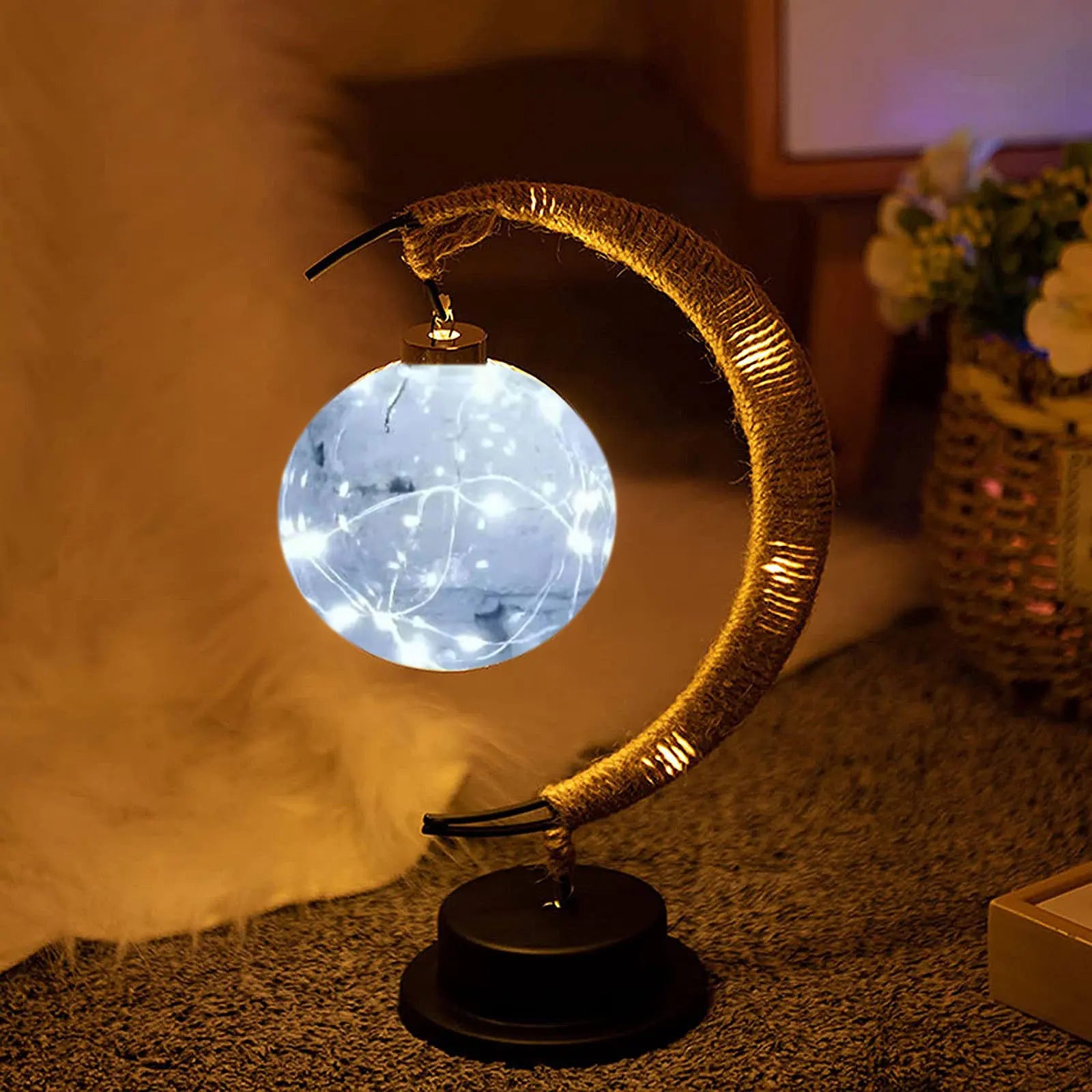 Enchanted Lunar Lamp, Home Ornament- Handmade!