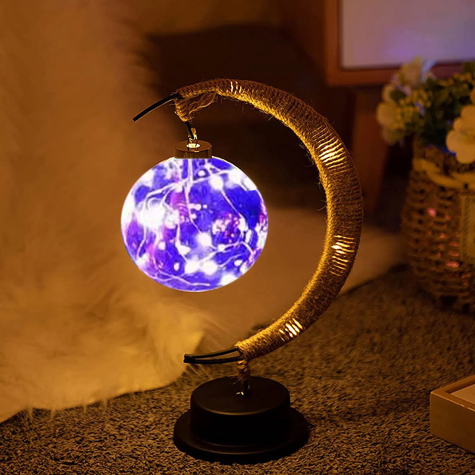 Enchanted Lunar Lamp, Home Ornament- Handmade!