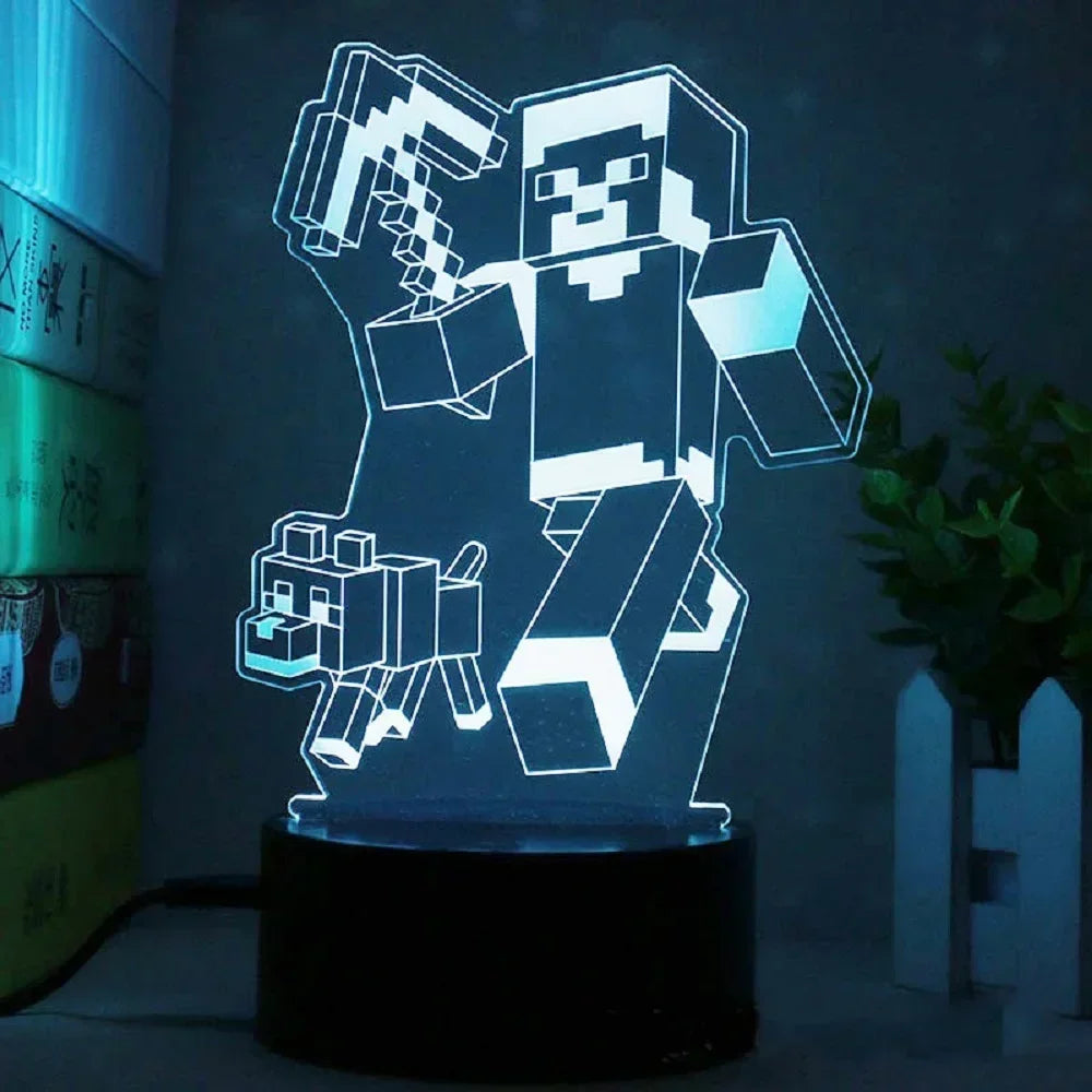 Pixel Pals 3D Lamp Collection- A Fun Glow for Little Gamers.