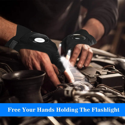 LED Flashlight Gloves- Bright Light Right at Your Fingertips