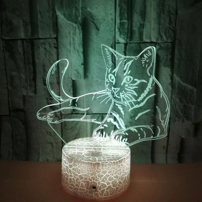 Purrfect Glow- 3D Cat Lover's Lamp for a Cozy, Feline- Inspired Touch