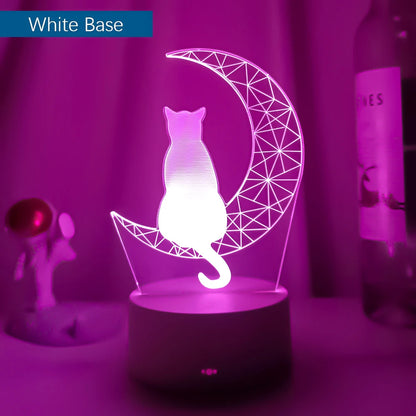 Cat & Moon LED Night Light- Perfect Cat Lover Gift