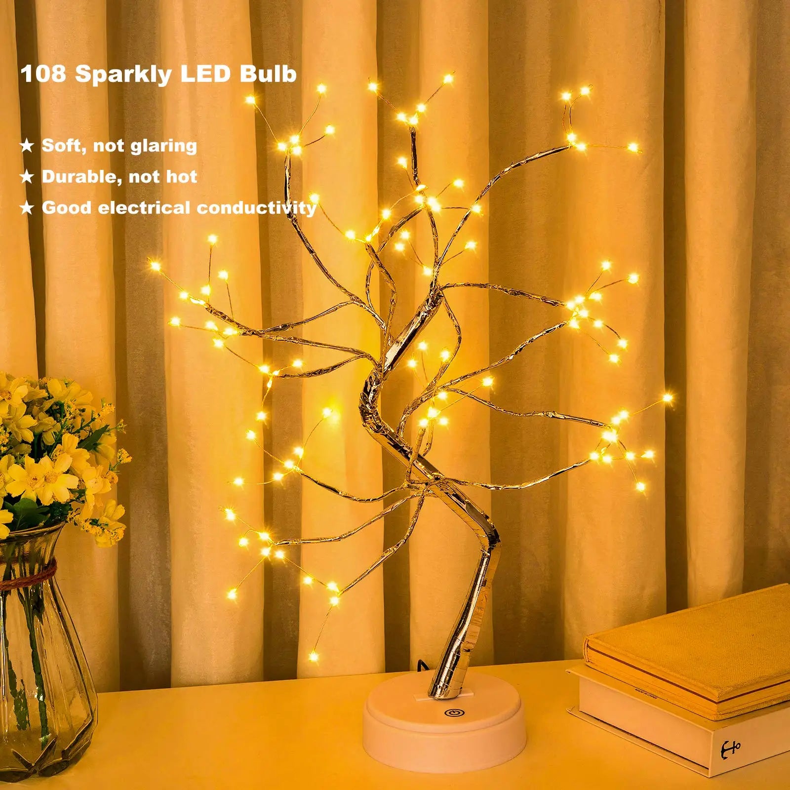 Elegant Mini Tree Lamp - A warm, Inviting Touch for Moms' Special Spaces