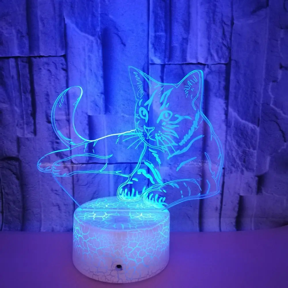 Purrfect Glow- 3D Cat Lover's Lamp for a Cozy, Feline- Inspired Touch