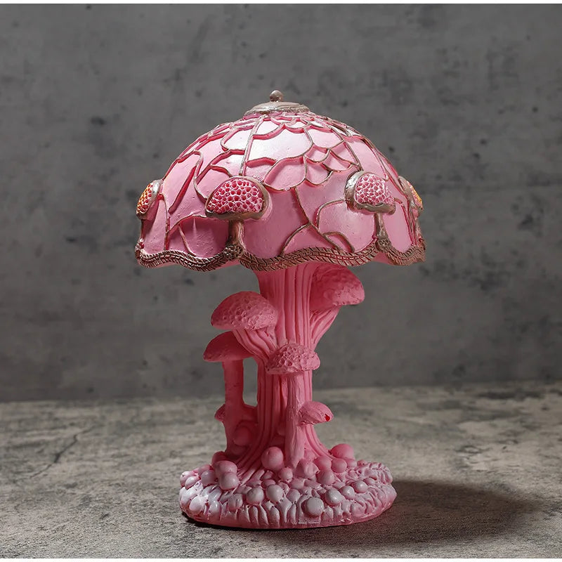 Bedside Flower, Mushroom Retro Table Night Lamp