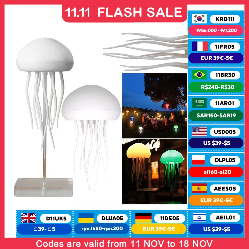 Floating Jellyfish LED calming Nightlight