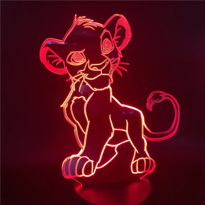 The Lion King Simba- in 3D Night Light.