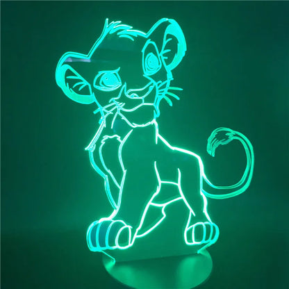 The Lion King Simba- in 3D Night Light.