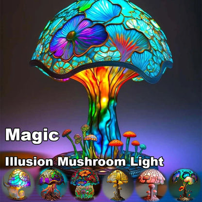 Bedside Flower, Mushroom Retro Table Night Lamp