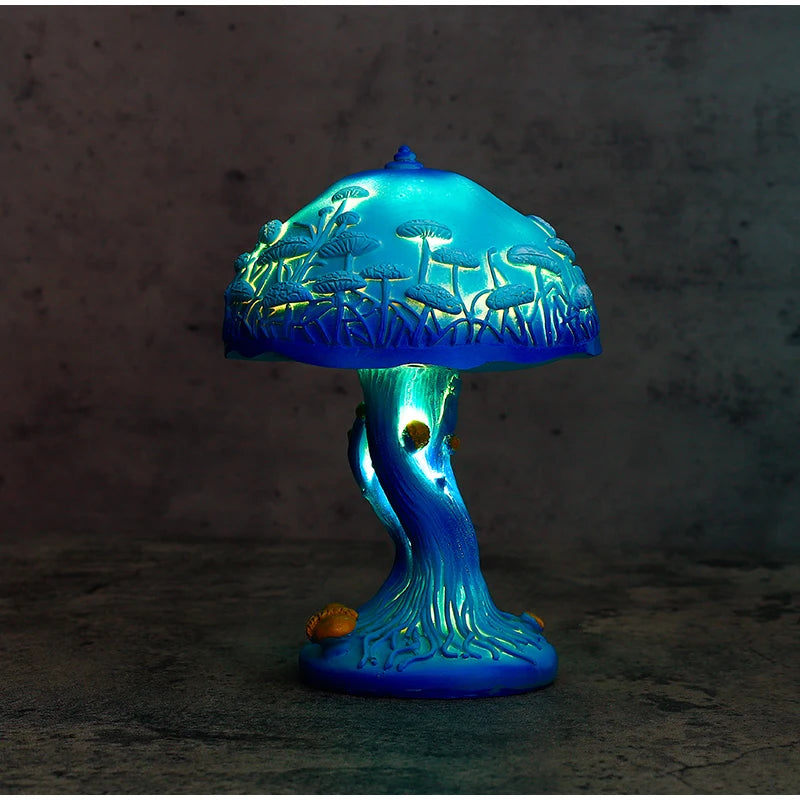 Bedside Flower, Mushroom Retro Table Night Lamp