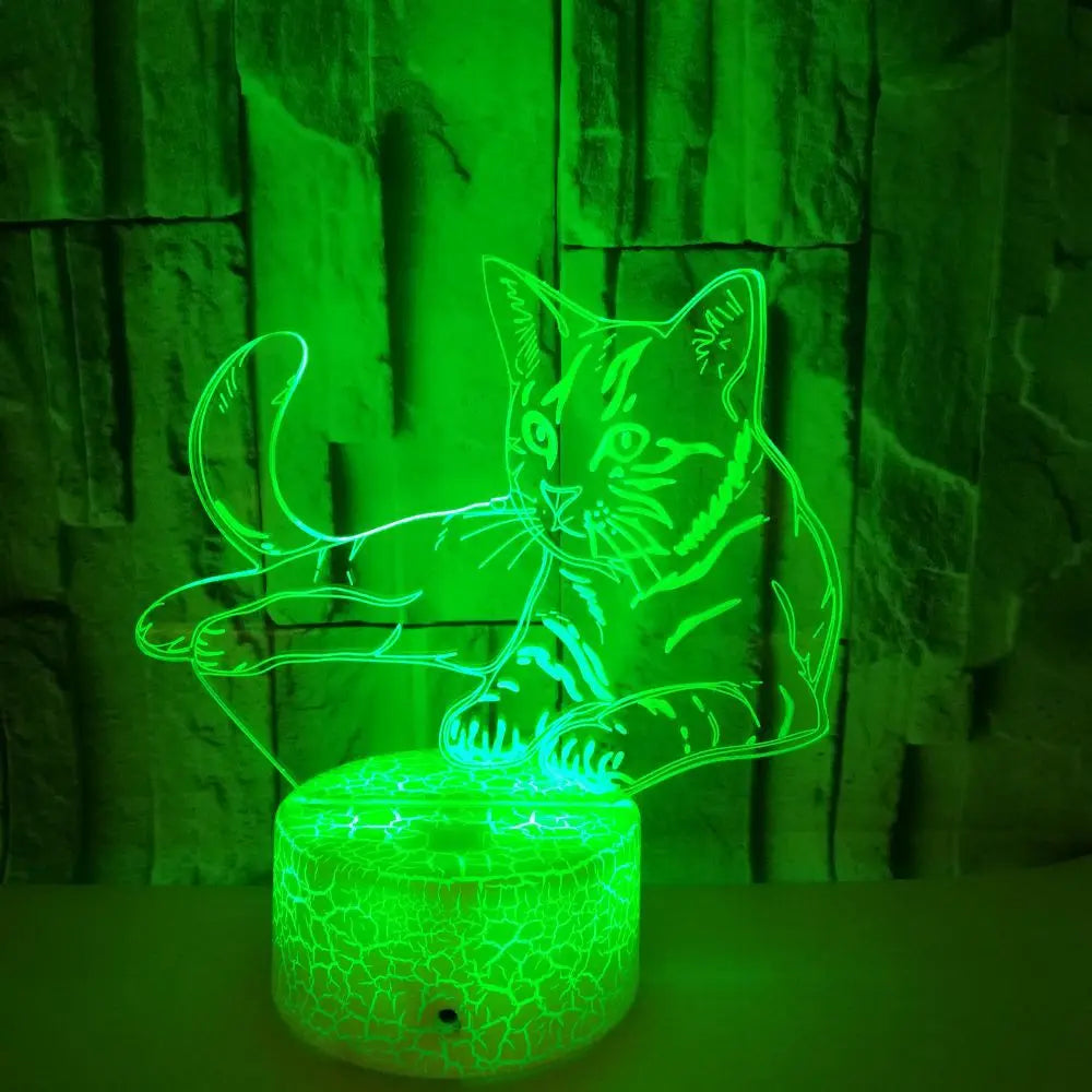 Purrfect Glow- 3D Cat Lover's Lamp for a Cozy, Feline- Inspired Touch