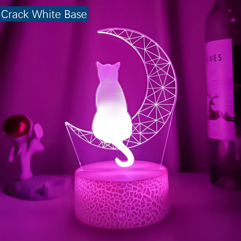 Cat & Moon LED Night Light- Perfect Cat Lover Gift