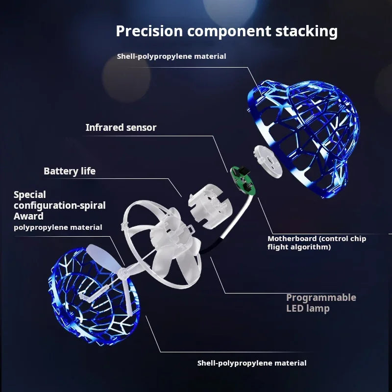 Upgraded Flyball UFO With LED Flying Spinner Fidget Toys