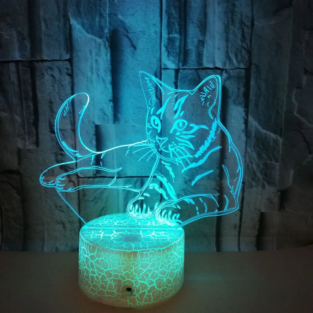 Purrfect Glow- 3D Cat Lover's Lamp for a Cozy, Feline- Inspired Touch