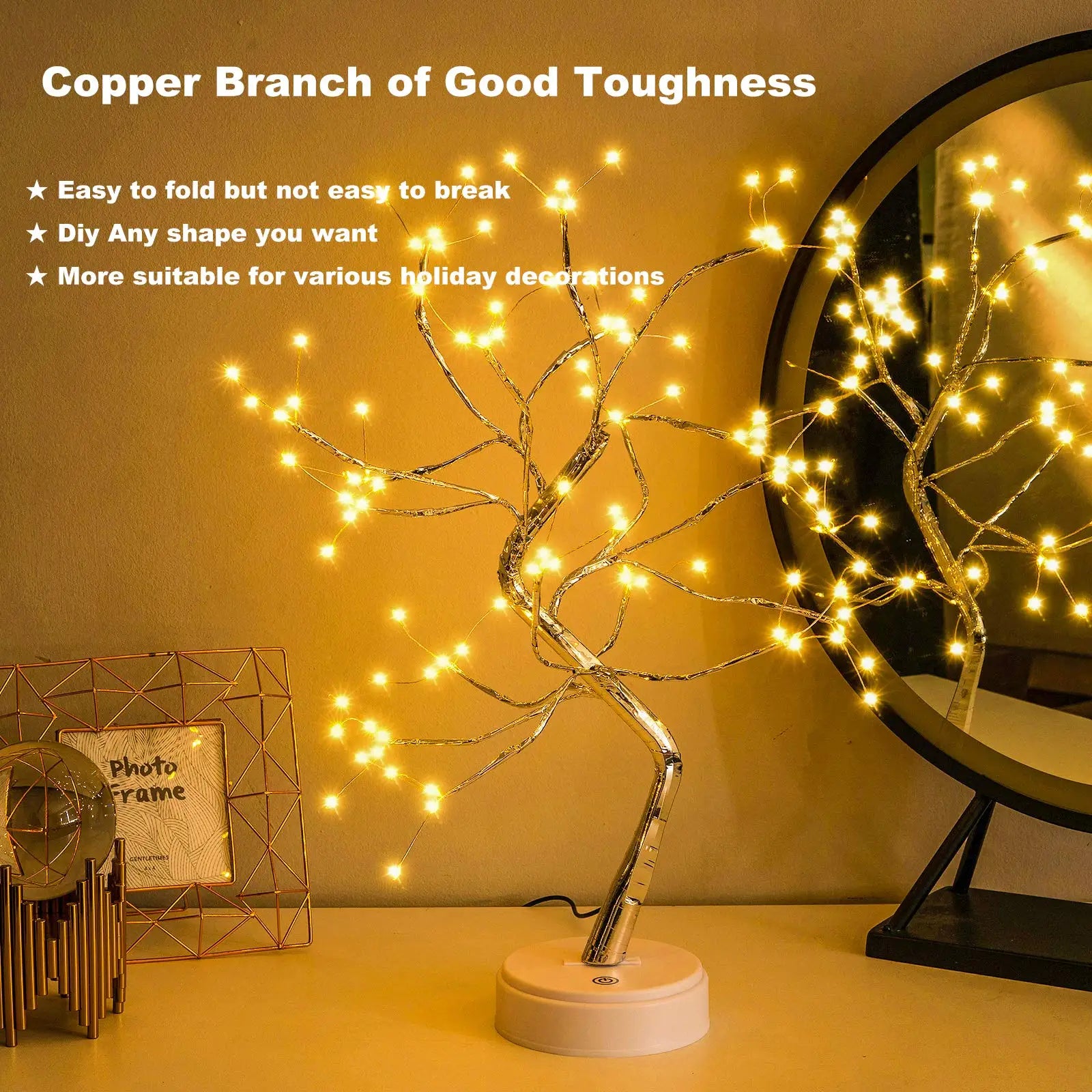 Elegant Mini Tree Lamp - A warm, Inviting Touch for Moms' Special Spaces