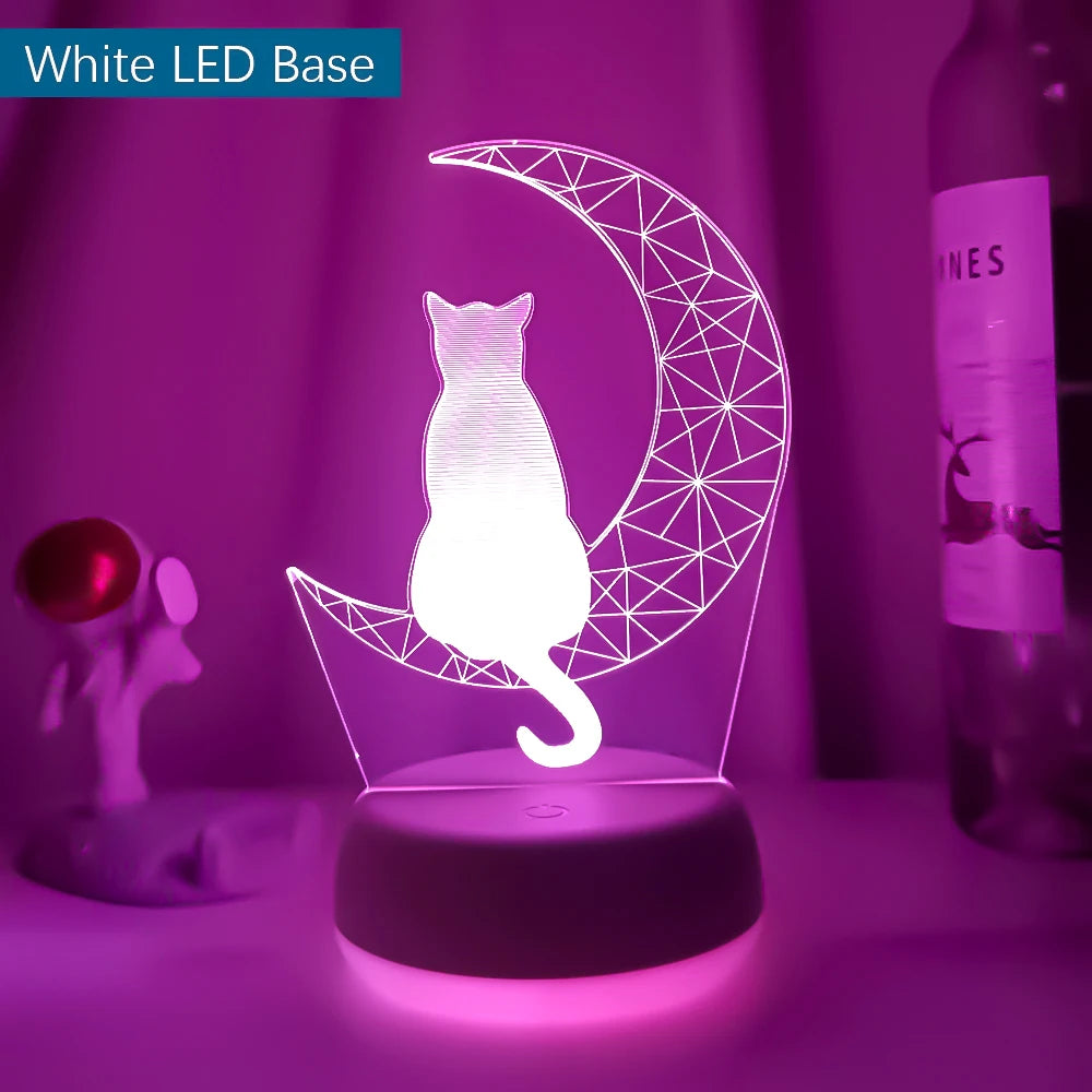 Cat & Moon LED Night Light- Perfect Cat Lover Gift