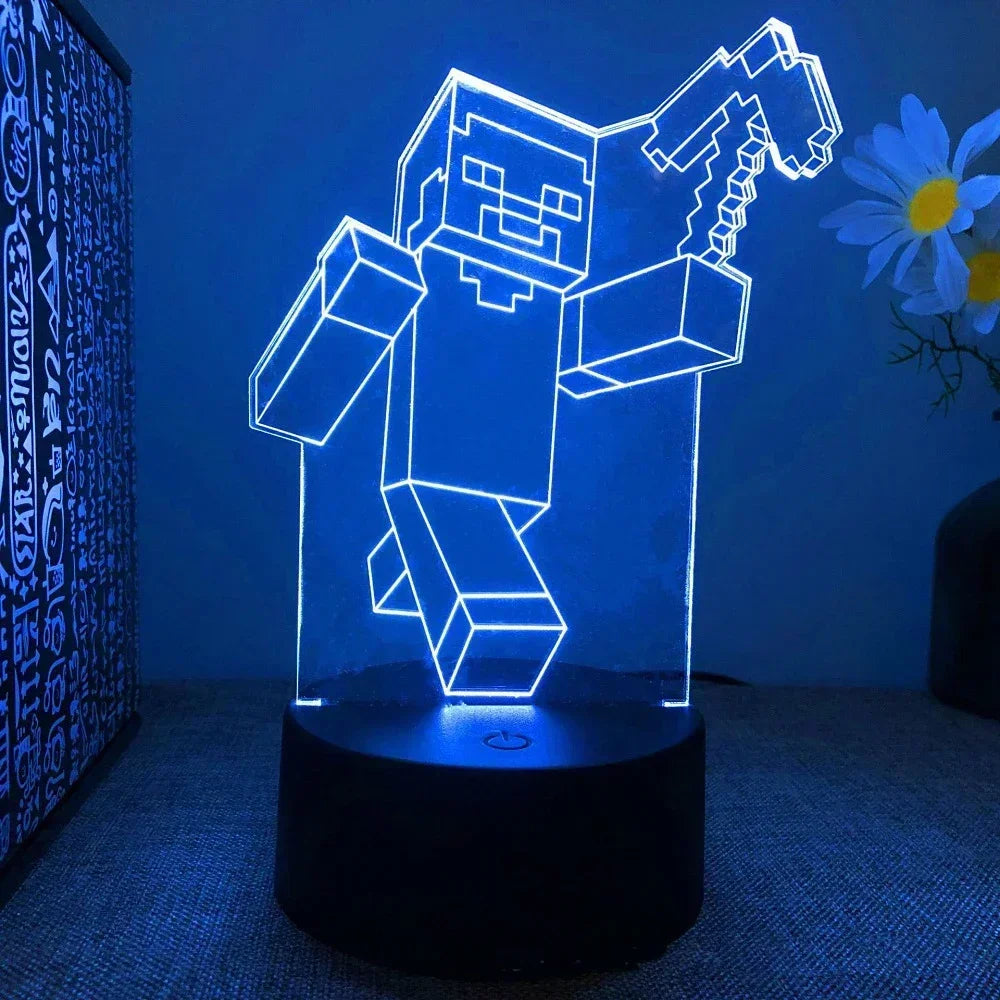 Pixel Pals 3D Lamp Collection- A Fun Glow for Little Gamers.