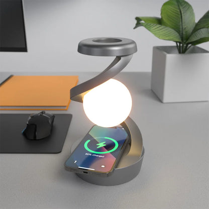 Creative 3D Levitating Ball Lamp, with Wireless Phone Charge