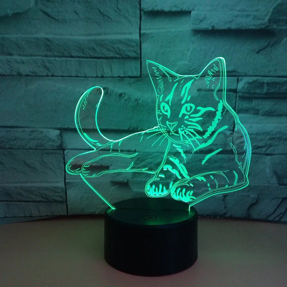 Purrfect Glow- 3D Cat Lover's Lamp for a Cozy, Feline- Inspired Touch