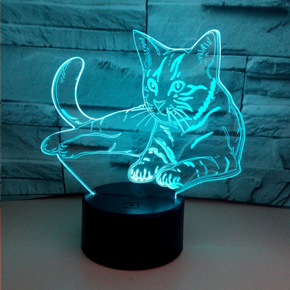 Purrfect Glow- 3D Cat Lover's Lamp for a Cozy, Feline- Inspired Touch