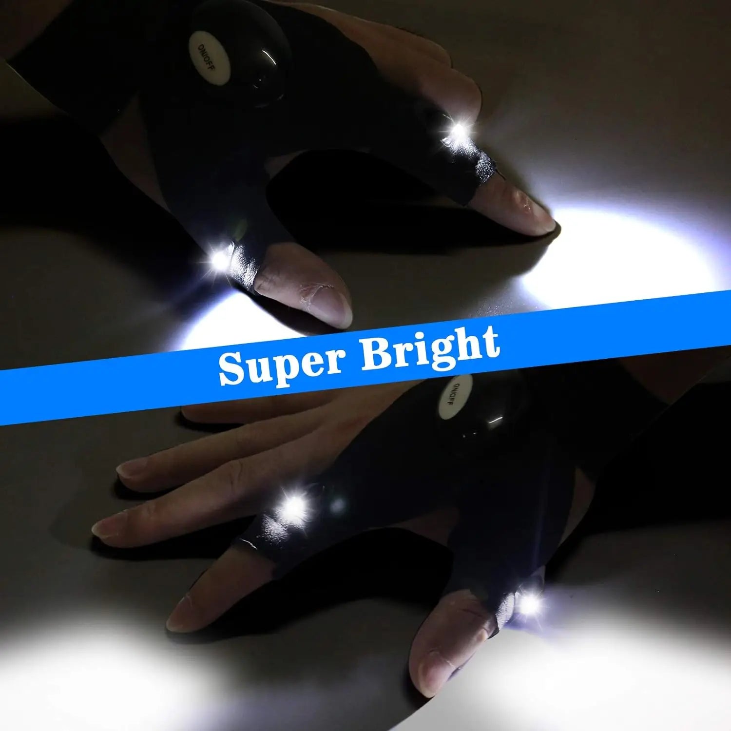 LED Flashlight Gloves- Bright Light Right at Your Fingertips