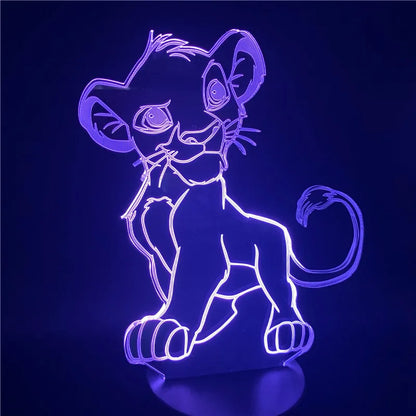 The Lion King Simba- in 3D Night Light.