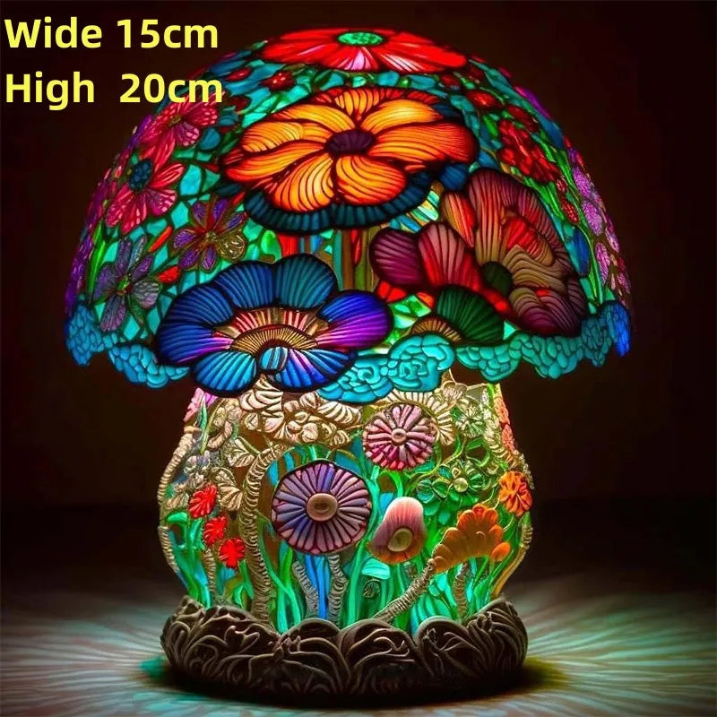 Bedside Flower, Mushroom Retro Table Night Lamp