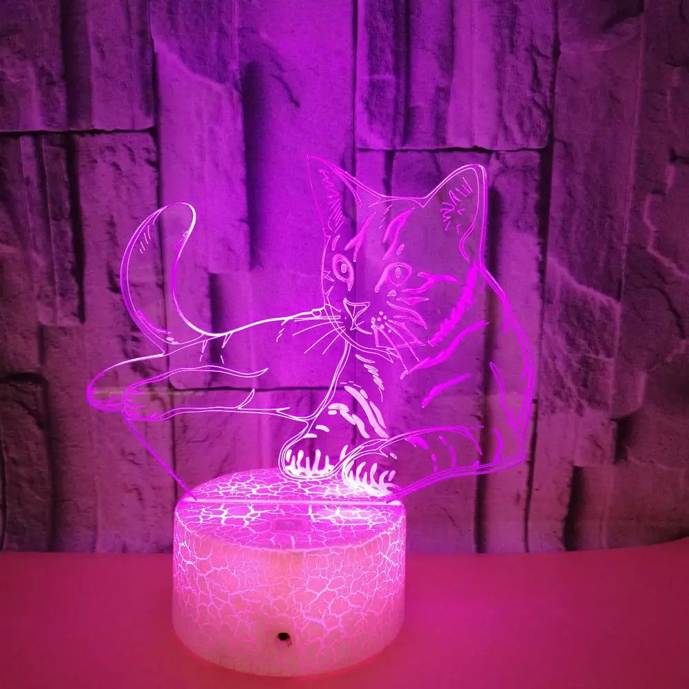 Purrfect Glow- 3D Cat Lover's Lamp for a Cozy, Feline- Inspired Touch