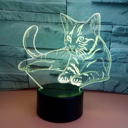 Purrfect Glow- 3D Cat Lover's Lamp for a Cozy, Feline- Inspired Touch