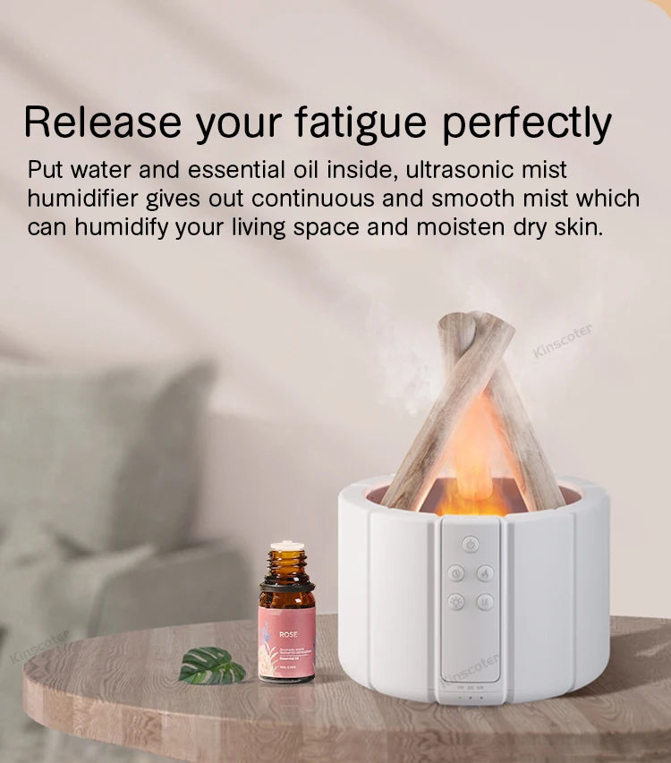 Bonfire Simulated, Flame Aroma Diffuser.