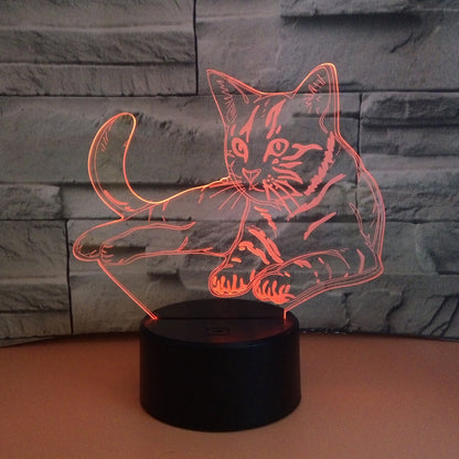 Purrfect Glow- 3D Cat Lover's Lamp for a Cozy, Feline- Inspired Touch